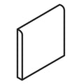 Color White Ice Glossy 6x6 Ceramic Surface Bullnose