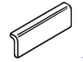 Color White Ice Matte 2x6 Ceramic Radius Bullnose