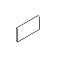 Color White Ice Matte 2x6 Ceramic Surface Bullnose
