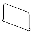 Color White Ice Matte 3-3/4x6 Ceramic Cove Base Corner Left