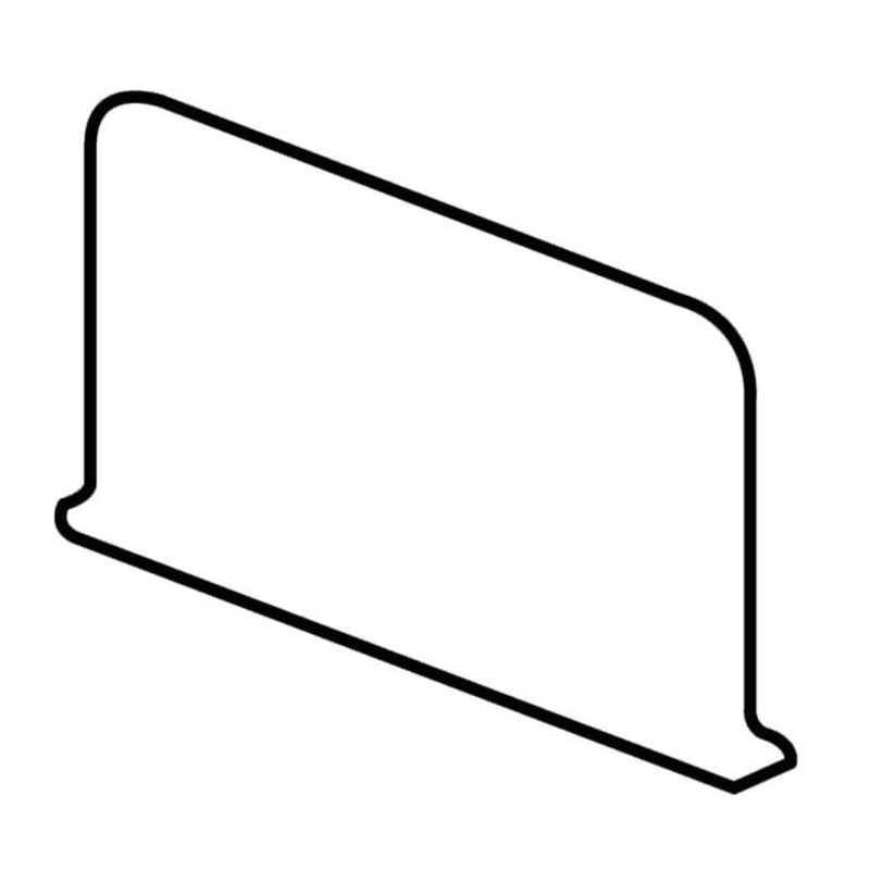 Color White Ice Matte 3-3/4x6 Ceramic Cove Base Corner Left