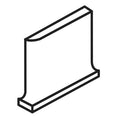 Color White Ice Matte 4-1/4x4-1/4 Ceramic Cove Base Corner Right