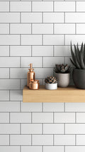 Color White Ice Matte 6x18 Ceramic  Tile