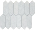 Completa Bianco Venatino Picket Honed Marble  Mosaic