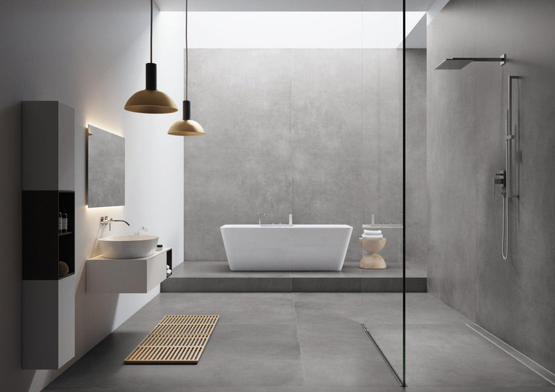 Concrete Graphite 48x48 Porcelain  Tile