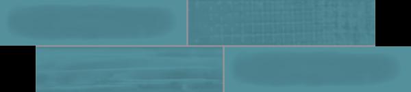 Cosmopolitan Blue Deco Glossy 4x16 Ceramic  Tile