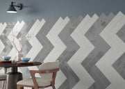 Cosmopolitan Grey Deco Glossy 4x16 Ceramic  Tile