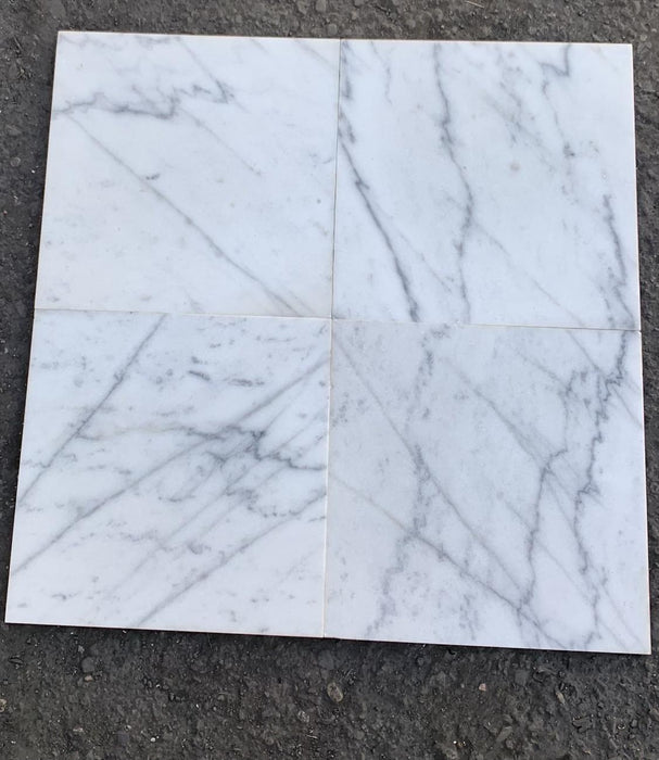 Cosmos White Marble Tile 18x18 Honed