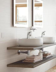 Couvet Suite Lines Blanco Matte 12x24 Ceramic  Tile