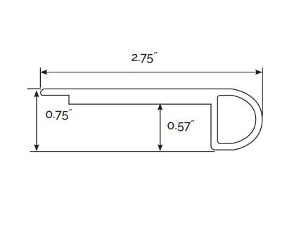 Cyrus Xl Prescott Dunite Oak 2.75x94   Luxury Vinyl Flush Stair Nose