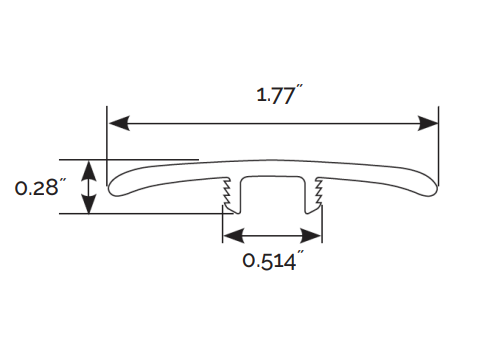 Cyrus Xl Prescott Grayton 1.77x94   Luxury Vinyl T-Molding
