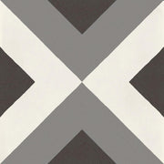 D Segni Double Diamond Smoke Blend Matte 8x8 Porcelain  Tile