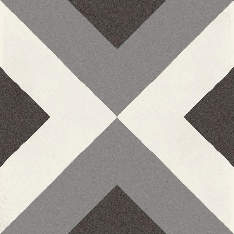 D Segni Double Diamond Smoke Blend Matte 8x8 Porcelain  Tile