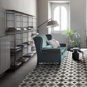 D Segni Double Diamond Smoke Blend Matte 8x8 Porcelain  Tile