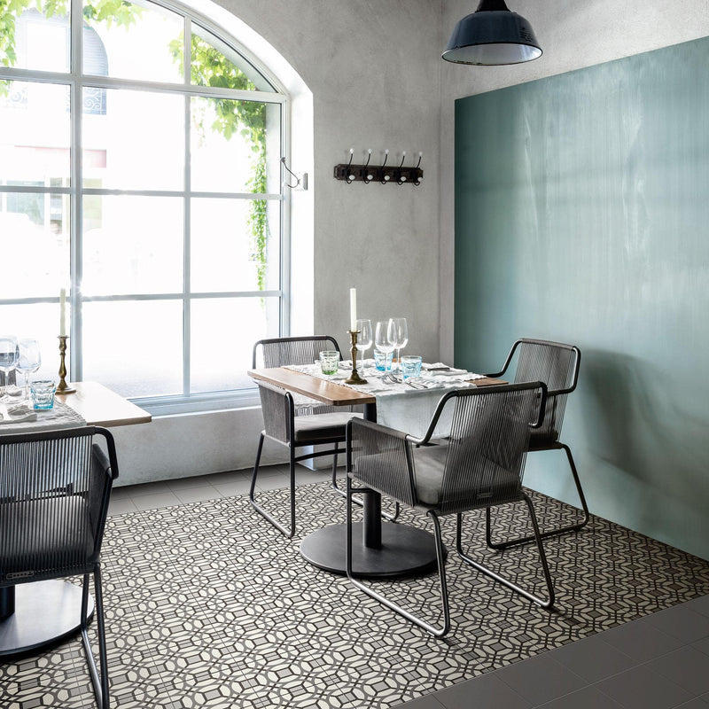 D Segni Kaleido Smoke Blend Matte 8x8 Porcelain  Tile