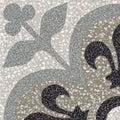 D Segni Terrazzo Fleur De Lis Deco Matte 8x8 Porcelain  Tile