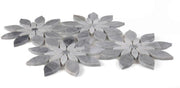 Daisy Bloom Dusk Flower Polished Marble  Mosaic