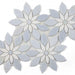 Daisy Bloom Ocean Flower Polished Marble  Mosaic