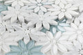 Daisy Blue Flower  Glass  Mosaic