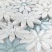Daisy Blue Flower  Glass  Mosaic