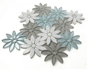 Daisy White Sky Flower  Glass  Mosaic