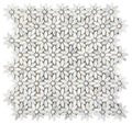 Daisy Wild Carrara Flower Polished Marble  Mosaic