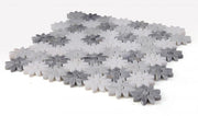 Daisy Wild Grey Flower Polished Marble  Mosaic