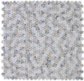 Daisy Wild Sky Flower Polished Marble  Mosaic