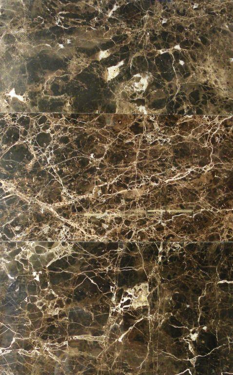 Dark Emprador Marble Tile 12x24 Polished