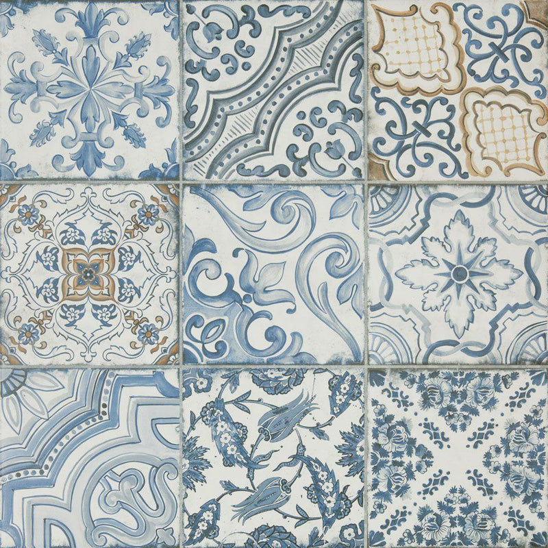 Deco Tiles Blue Memory 24x24 Porcelain  Tile