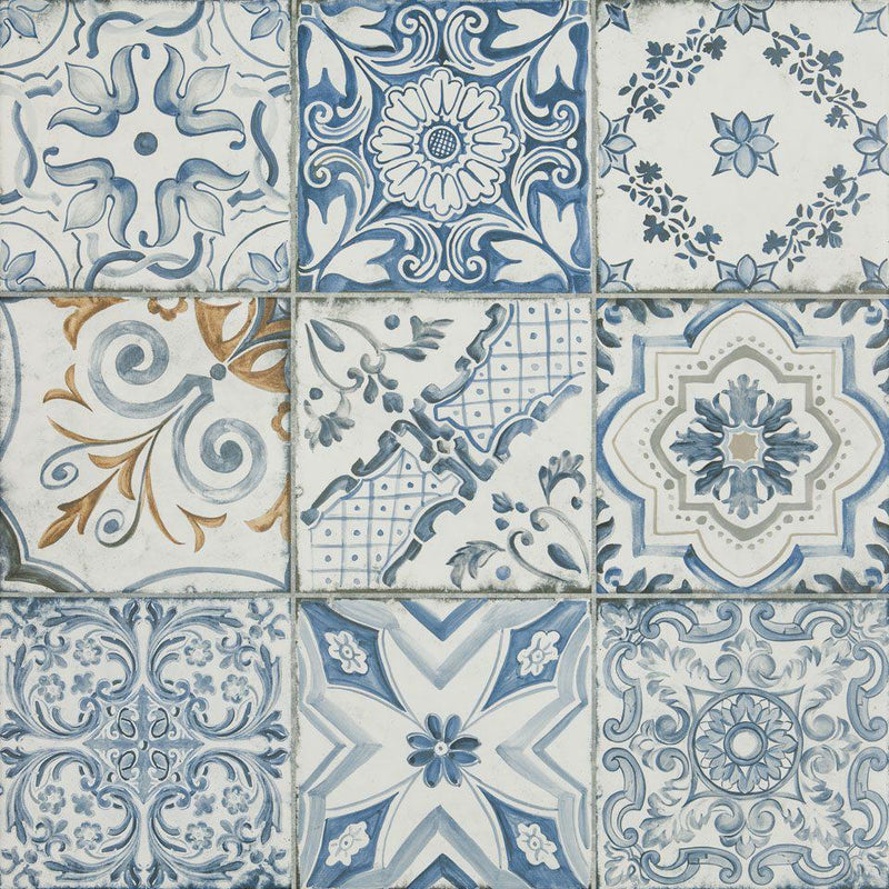 Deco Tiles Blue Memory 24x24 Porcelain  Tile