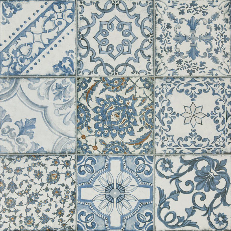Deco Tiles Blue Memory 24x24 Porcelain  Tile