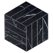 Devon Black 8x9 Porcelain  Tile