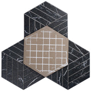 Devon Black 8x9 Porcelain  Tile