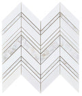 Diana Ravenna Chevron  Pearl  Mosaic