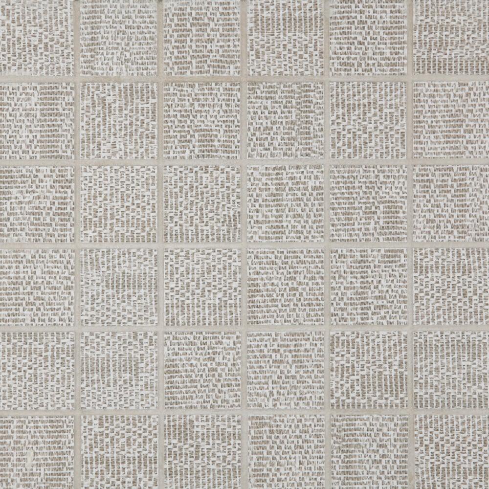 Digitalart Ecru 2x2 Square Porcelain Mosaic — Solidshape