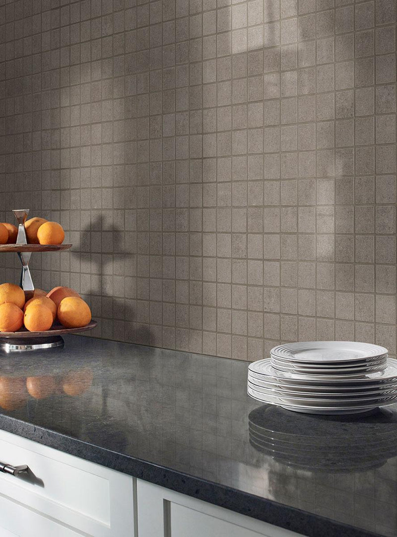 Dimensions Gris 2x2 Square Matte Porcelain  Mosaic