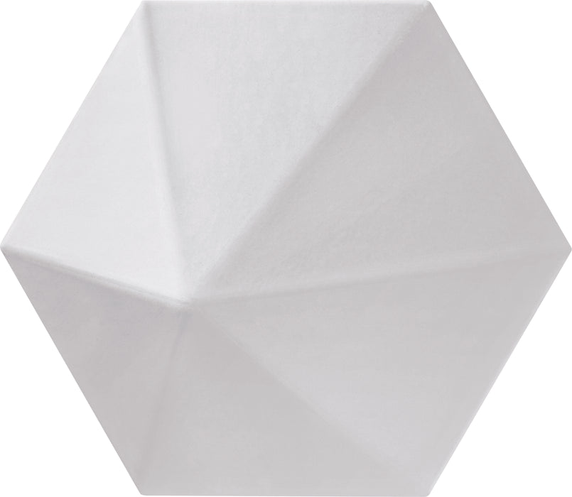Dimensions White Quasar Glossy 6x7 Ceramic  Tile