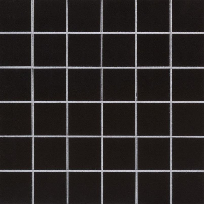 Domino Black 2x2 Square Glossy Porcelain  Mosaic