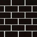 Domino Black 2x4 Subway Glossy Porcelain  Mosaic