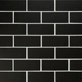 Domino Black 2x4 Subway Matte Porcelain  Mosaic