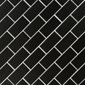 Domino Black 2x4 Subway Matte Porcelain  Mosaic