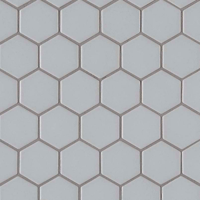 Domino Gray 2x2 Hexagon Matte Porcelain  Mosaic