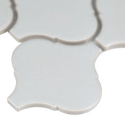 Domino Gray Arabesque Glossy Porcelain  Mosaic