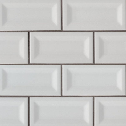 Domino Gray Glossy 3x6 Ceramic  Tile
