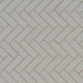 Domino Gray Herringbone Glossy Porcelain  Mosaic