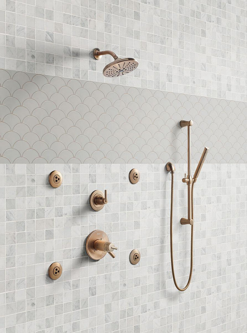 Domino Gray Scale Glossy Porcelain  Mosaic