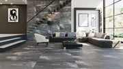 Domino Soft Black Semi Polished 24x48 Porcelain  Tile