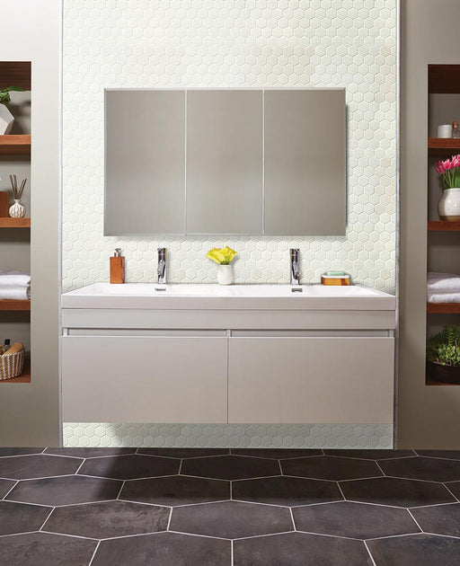 Domino White 2x2 Hexagon Glossy Porcelain  Mosaic