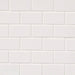 Domino White 2x4 Subway Glossy Porcelain  Mosaic